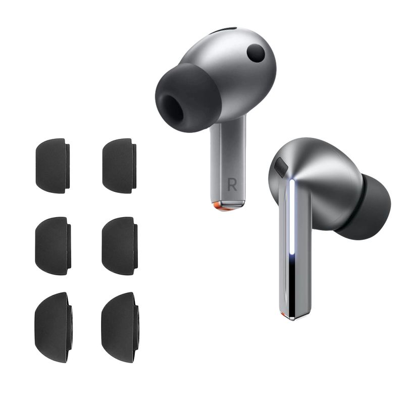 TV, Audio-Video si Foto - Portabile audio - Casti audio - Set 6 dopuri pentru casti Kwmobile pentru Samsung Galaxy Buds 3 Pro, confort sporit, Silicon, gri - Infinity.ro