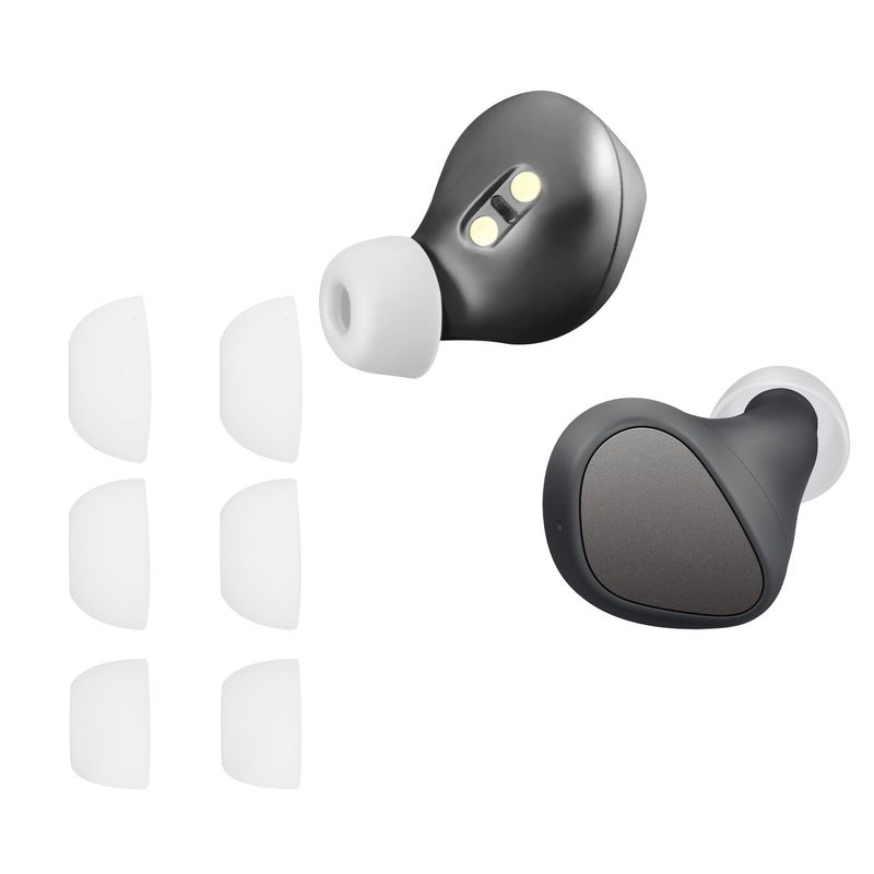 TV, Audio-Video si Foto - Portabile audio - Casti audio - Set 6 dopuri pentru casti Kwmobile pentru Jabra Elite 3, confort sporit, Silicon, alb - Infinity.ro