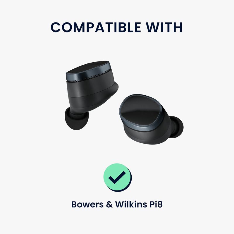 TV, Audio-Video si Foto - Portabile audio - Casti audio - Set 6 dopuri pentru casti Kwmobile pentru Bowers & Wilkins Pi8, confort sporit, Silicon, negru - Infinity.ro