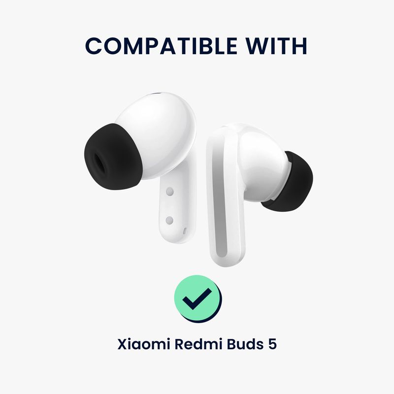 TV, Audio-Video si Foto - Portabile audio - Casti audio - Set 6 dopuri pentru casti Kwmobile pentru Xiaomi Redmi Buds 5, confort sporit, Silicon, albastru - Infinity.ro