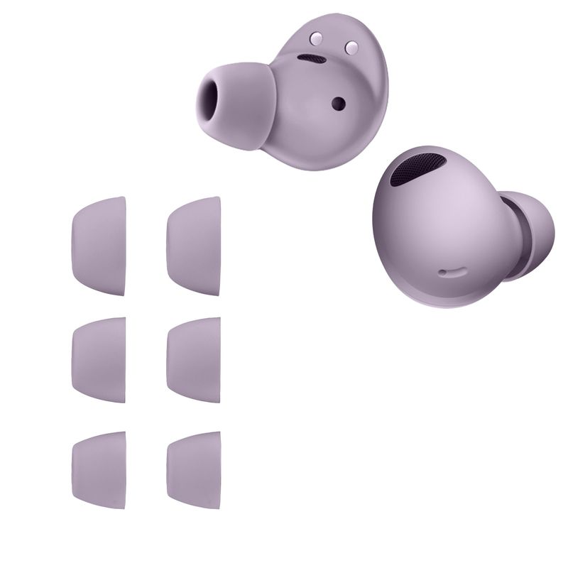 TV, Audio-Video si Foto - Portabile audio - Casti audio - Set 6 dopuri pentru casti Kwmobile pentru Samsung Galaxy Buds 2 Pro, confort sporit, Silicon, mov - Infinity.ro