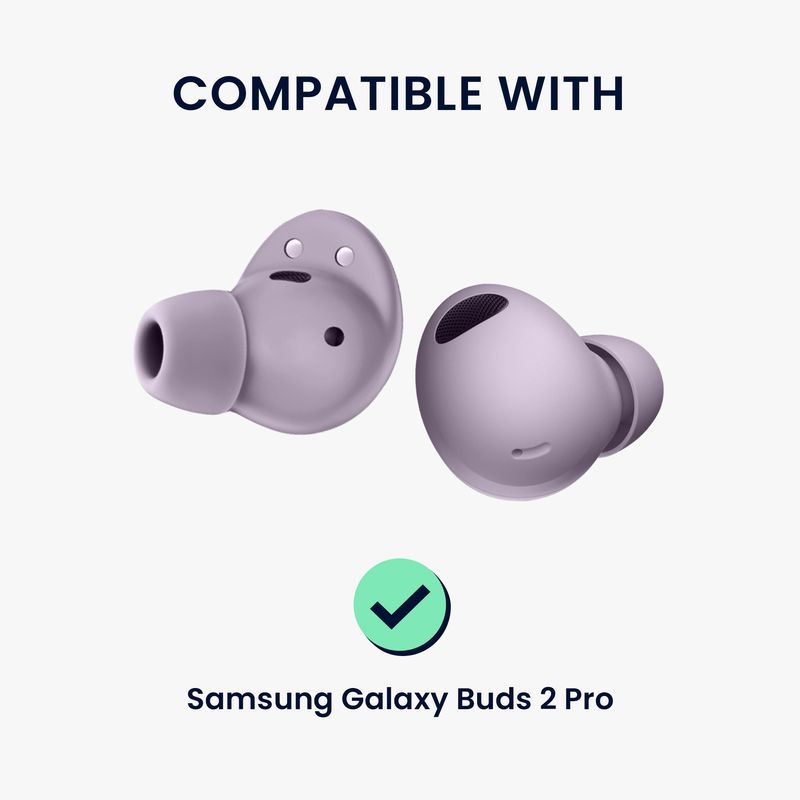 TV, Audio-Video si Foto - Portabile audio - Casti audio - Set 6 dopuri pentru casti Kwmobile pentru Samsung Galaxy Buds 2 Pro, confort sporit, Silicon, mov - Infinity.ro