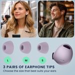 TV, Audio-Video si Foto - Portabile audio - Casti audio - Set 6 dopuri pentru casti Kwmobile pentru Samsung Galaxy Buds 2 Pro, confort sporit, Silicon, mov - Infinity.ro