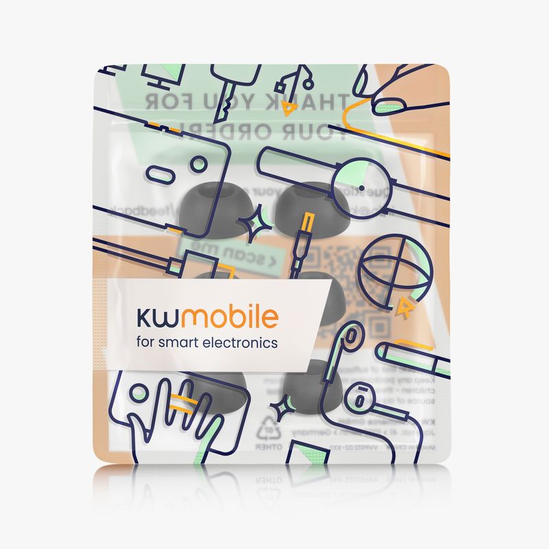 TV, Audio-Video si Foto - Portabile audio - Casti audio - Set 6 dopuri pentru casti Kwmobile pentru Anker Soundcore P40i, Soundcore P20i, confort sporit, Silicon, negru - Infinity.ro