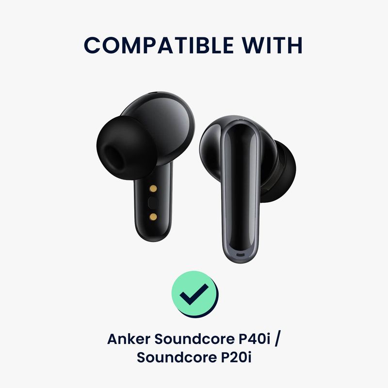 TV, Audio-Video si Foto - Portabile audio - Casti audio - Set 6 dopuri pentru casti Kwmobile pentru Anker Soundcore P40i, Soundcore P20i, confort sporit, Silicon, alb - Infinity.ro
