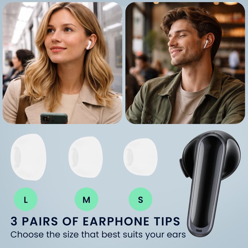 TV, Audio-Video si Foto - Portabile audio - Casti audio - Set 6 dopuri pentru casti Kwmobile pentru Anker Soundcore P40i, Soundcore P20i, confort sporit, Silicon, alb - Infinity.ro