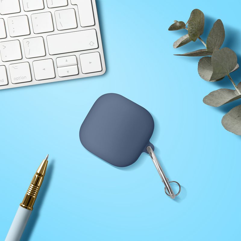 TV, Audio-Video si Foto - Portabile audio - Casti audio - Husa casti Kwmobile pentru Samsung Galaxy Buds 4, Galaxy Buds 4 Pro, protectie la zgarieturi, Silicon, albastru - Infinity.ro