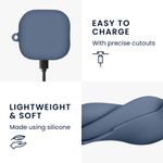 TV, Audio-Video si Foto - Portabile audio - Casti audio - Husa casti Kwmobile pentru Samsung Galaxy Buds 4, Galaxy Buds 4 Pro, protectie la zgarieturi, Silicon, albastru - Infinity.ro
