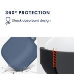 TV, Audio-Video si Foto - Portabile audio - Casti audio - Husa casti Kwmobile pentru Samsung Galaxy Buds 4, Galaxy Buds 4 Pro, protectie la zgarieturi, Silicon, albastru - Infinity.ro