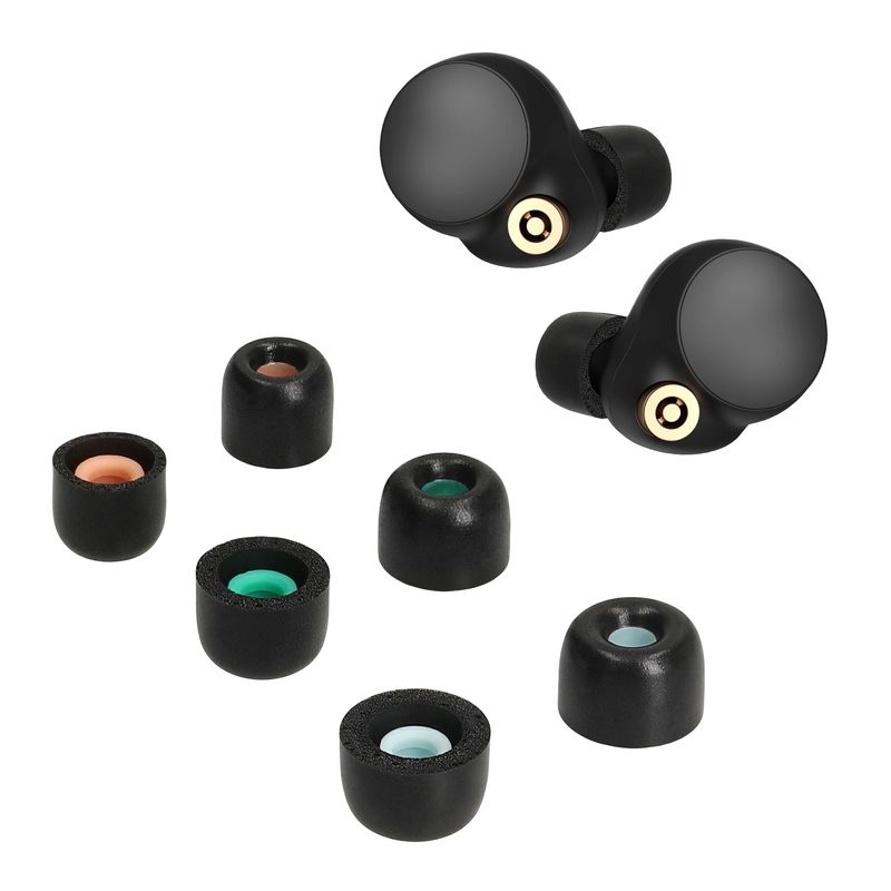 TV, Audio-Video si Foto - Portabile audio - Casti audio - Set 6 dopuri pentru casti Kwmobile pentru Sony WF-1000XM4, confort sporit, Spuma cu memorie, negru - Infinity.ro