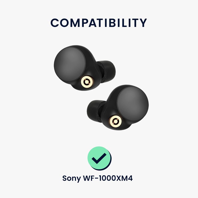 TV, Audio-Video si Foto - Portabile audio - Casti audio - Set 6 dopuri pentru casti Kwmobile pentru Sony WF-1000XM4, confort sporit, Spuma cu memorie, negru - Infinity.ro