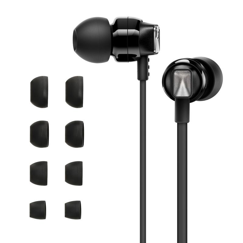 TV, Audio-Video si Foto - Portabile audio - Casti audio - Set 8 dopuri pentru casti Kwmobile pentru Sennheiser CX 300S, CX 6.00BT, Momentum In-Ear, confort sporit, Silicon, negru - Infinity.ro