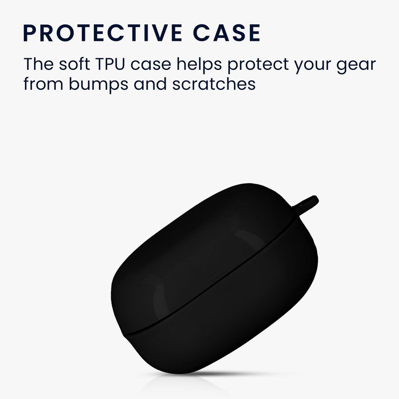 TV, Audio-Video si Foto - Portabile audio - Casti audio - Husa casti Kwmobile pentru Samsung Galaxy Buds 2 Pro, Buds 2, Buds Live, protectie la socuri, Termoplastic, negru - Infinity.ro