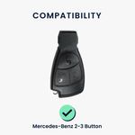 Auto si Moto - Electronice auto - Accesorii electronice auto - Husa pentru cheie auto Kwmobile pentru Mercedes-Benz A-Klasse W169, B W245 T245, C, CL, anti-alunecare, TPU, rosu, negru - Infinity.ro
