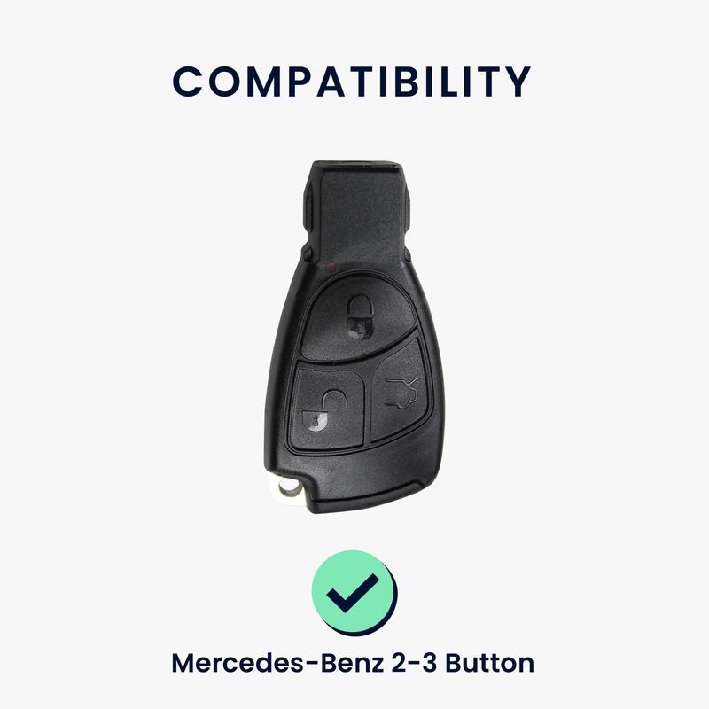 Auto si Moto - Electronice auto - Accesorii electronice auto - Husa pentru cheie auto Kwmobile pentru Mercedes-Benz A-Klasse W169, B W245 T245, C, CL, anti-alunecare, TPU, rosu, negru - Infinity.ro