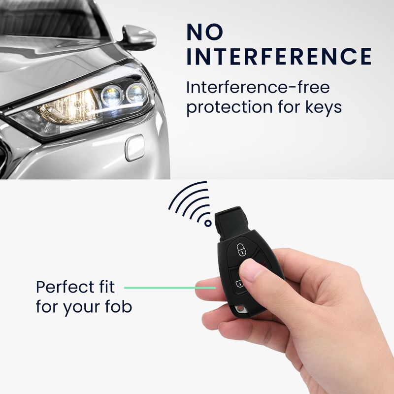 Auto si Moto - Electronice auto - Accesorii electronice auto - Husa pentru cheie auto Kwmobile pentru Mercedes-Benz A-Klasse W169, B W245 T245, C, CL, anti-alunecare, TPU, rosu, negru - Infinity.ro