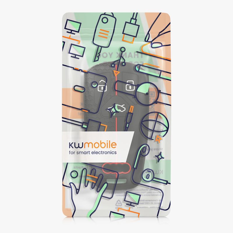 Auto si Moto - Electronice auto - Accesorii electronice auto - Husa pentru cheie auto Kwmobile pentru Audi A4 S4 RS4 B9, A5 F5 S5 RS5, A6, A7 C8, anti-alunecare, TPU, negru, rosu - Infinity.ro