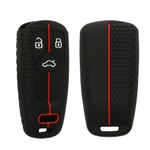 Auto si Moto - Electronice auto - Accesorii electronice auto - Husa pentru cheie auto Kwmobile pentru Audi A4 S4 RS4 B9, A5 F5 S5 RS5, A6, A7 C8, anti-alunecare, TPU, negru, rosu - Infinity.ro