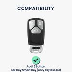 Auto si Moto - Electronice auto - Accesorii electronice auto - Husa pentru cheie auto Kwmobile pentru Audi A4 S4 RS4 B9, A5 F5 S5 RS5, A6, A7 C8, anti-alunecare, TPU, negru, rosu - Infinity.ro