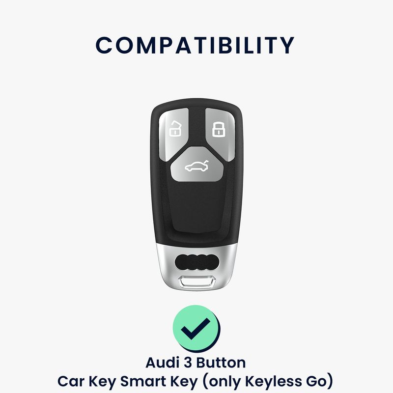 Auto si Moto - Electronice auto - Accesorii electronice auto - Husa pentru cheie auto Kwmobile pentru Audi A4 S4 RS4 B9, A5 F5 S5 RS5, A6, A7 C8, anti-alunecare, TPU, negru, rosu - Infinity.ro