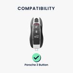 Auto si Moto - Electronice auto - Accesorii electronice auto - Husa pentru cheie auto Kwmobile pentru Porsche 911 971, Boxster, Carrera GT, Cayenne, anti-alunecare, TPU, negru, rosu - Infinity.ro