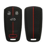 Auto si Moto - Electronice auto - Accesorii electronice auto - Husa pentru cheie auto Kwmobile pentru Audi A4 S4 RS4 B9, A5 F5 S5 RS5, A6, A7 C8, anti-alunecare, TPU, negru, rosu - Infinity.ro