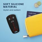 Auto si Moto - Electronice auto - Accesorii electronice auto - Husa pentru cheie auto Kwmobile pentru Audi A4 S4 RS4 B9, A5 F5 S5 RS5, A6, A7 C8, anti-alunecare, TPU, negru, rosu - Infinity.ro