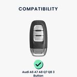 Auto si Moto - Electronice auto - Accesorii electronice auto - Husa pentru cheie auto Kwmobile pentru Audi A6, A7, A8, Q7, anti-alunecare, TPU, negru, rosu - Infinity.ro