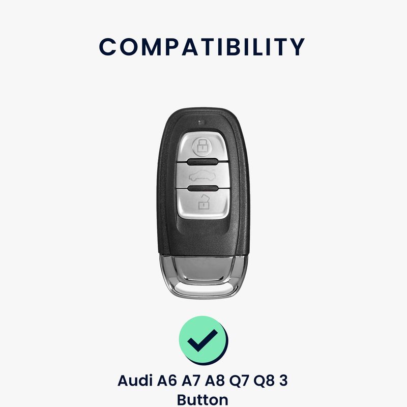Auto si Moto - Electronice auto - Accesorii electronice auto - Husa pentru cheie auto Kwmobile pentru Audi A6, A7, A8, Q7, anti-alunecare, TPU, negru, rosu - Infinity.ro