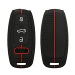 Auto si Moto - Electronice auto - Accesorii electronice auto - Husa pentru cheie auto Kwmobile pentru Audi A6, A7, A8, Q7, anti-alunecare, TPU, negru, rosu - Infinity.ro