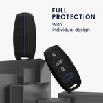 Auto si Moto - Electronice auto - Accesorii electronice auto - Husa pentru cheie auto Kwmobile pentru Audi A6, A7, A8, Q7, anti-alunecare, TPU, negru, albastru - Infinity.ro