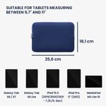 Laptop, Telefoane si Tablete - Tablete si accesorii tablete - Accesorii Tablete - Huse tablete - Husa tip pouch Kwmobile universala pentru tableta, neopren, albastru inchis, protectie la zgarieturi - Infinity.ro
