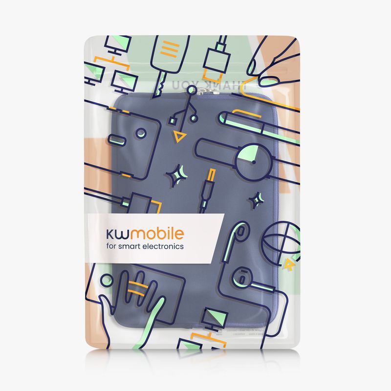 Laptop, Telefoane si Tablete - Tablete si accesorii tablete - Accesorii Tablete - Huse tablete - Husa tip pouch Kwmobile universala pentru tableta, neopren, albastru inchis, protectie la zgarieturi - Infinity.ro