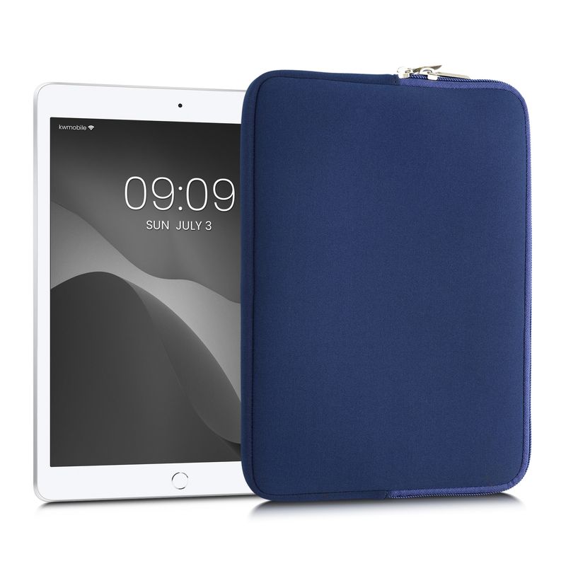 Laptop, Telefoane si Tablete - Tablete si accesorii tablete - Accesorii Tablete - Huse tablete - Husa tip pouch Kwmobile universala pentru tableta, neopren, albastru inchis, protectie la zgarieturi - Infinity.ro