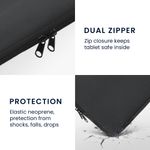 Laptop, Telefoane si Tablete - Tablete si accesorii tablete - Accesorii Tablete - Huse tablete - Husa tip pouch Kwmobile universala pentru tableta, neopren, gri, protectie la zgarieturi - Infinity.ro