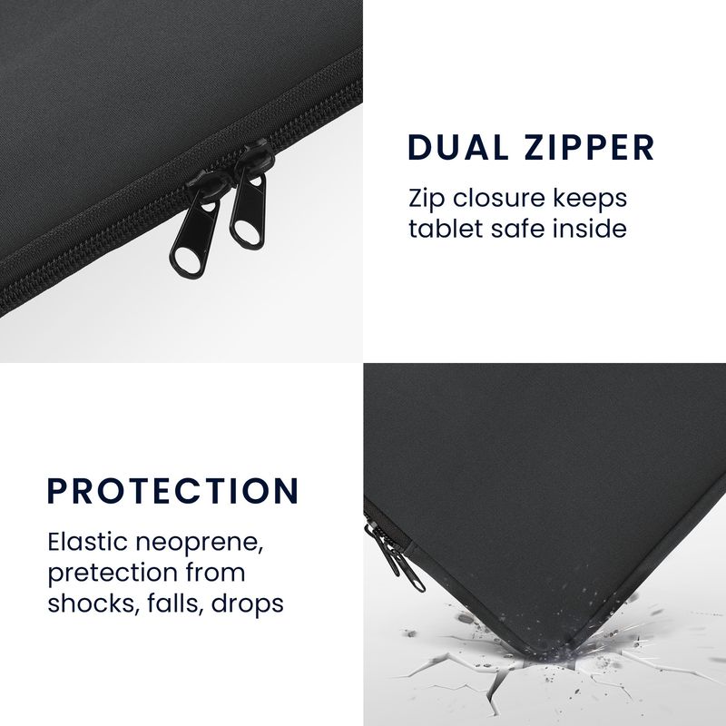 Laptop, Telefoane si Tablete - Tablete si accesorii tablete - Accesorii Tablete - Huse tablete - Husa tip pouch Kwmobile universala pentru tableta, neopren, gri, protectie la zgarieturi - Infinity.ro