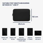 Laptop, Telefoane si Tablete - Tablete si accesorii tablete - Accesorii Tablete - Huse tablete - Husa tip pouch Kwmobile universala pentru tableta, neopren, negru, protectie la zgarieturi - Infinity.ro