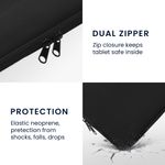 Laptop, Telefoane si Tablete - Tablete si accesorii tablete - Accesorii Tablete - Huse tablete - Husa tip pouch Kwmobile universala pentru tableta, neopren, negru, protectie la zgarieturi - Infinity.ro