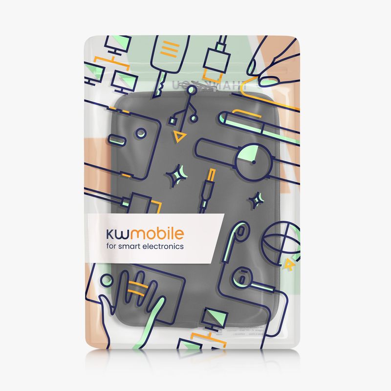 Laptop, Telefoane si Tablete - Tablete si accesorii tablete - Accesorii Tablete - Huse tablete - Husa tip pouch Kwmobile universala pentru tableta, neopren, negru, protectie la zgarieturi - Infinity.ro
