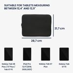 Laptop, Telefoane si Tablete - Tablete si accesorii tablete - Accesorii Tablete - Huse tablete - Husa tip pouch Kwmobile universala pentru tableta, neopren, negru, inchidere cu fermoar - Infinity.ro