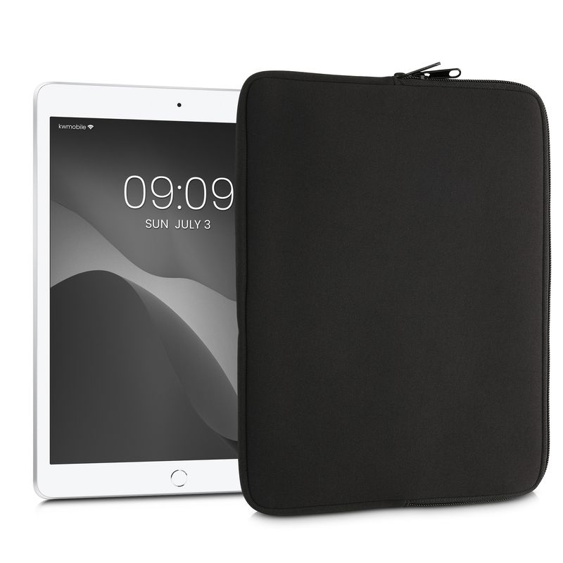 Laptop, Telefoane si Tablete - Tablete si accesorii tablete - Accesorii Tablete - Huse tablete - Husa tip pouch Kwmobile universala pentru tableta, neopren, negru, inchidere cu fermoar - Infinity.ro