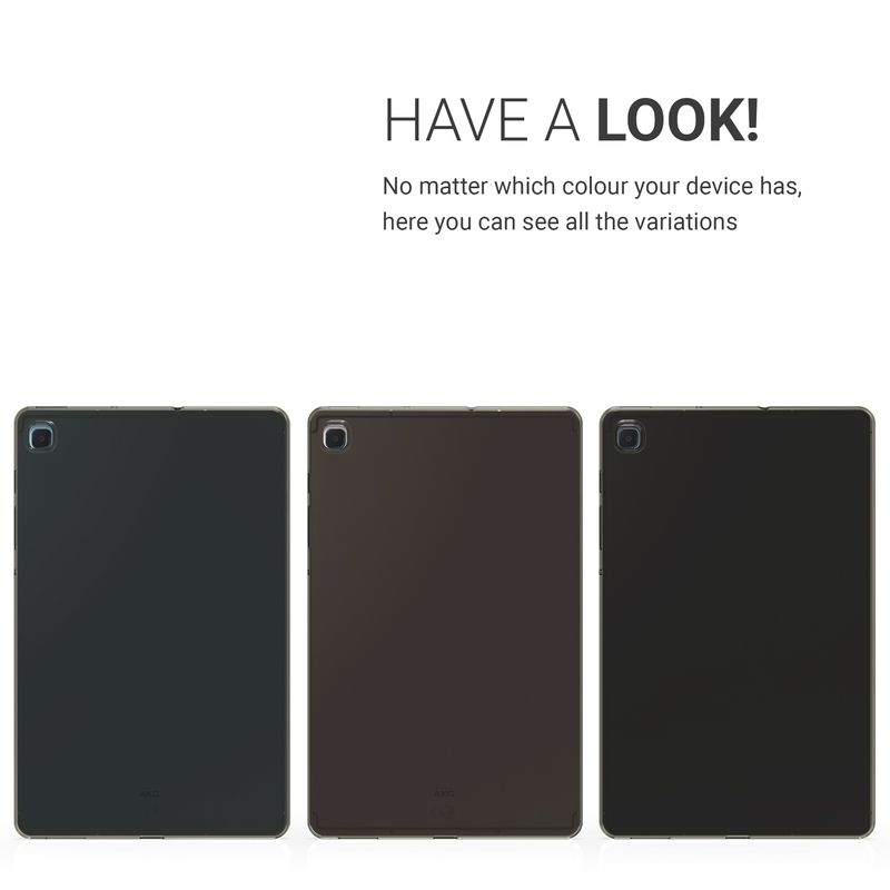 Laptop, Telefoane si Tablete - Tablete si accesorii tablete - Accesorii Tablete - Huse tablete - Husa tip carcasa Kwmobile pentru Samsung Galaxy Tab S6 Lite (2024/2022/2020), TPU, negru, transparent, anti-alunecare - Infinity.ro