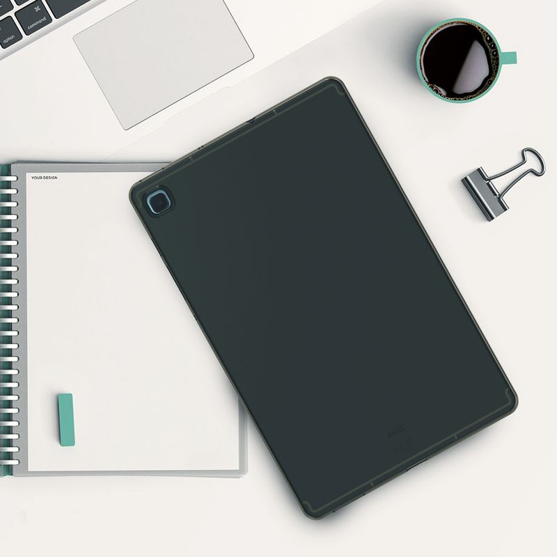 Laptop, Telefoane si Tablete - Tablete si accesorii tablete - Accesorii Tablete - Huse tablete - Husa tip carcasa Kwmobile pentru Samsung Galaxy Tab S6 Lite (2024/2022/2020), TPU, negru, transparent, anti-alunecare - Infinity.ro