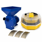 Casa si Gradina - Gradinarit si plante - Produse zootehnice - Incubatoare oua - Set moara cereale pentru cereale/stiuleti si incubator electric pentru oua, Cleo, model 5 DEPOX®, galben/albastru - Infinity.ro
