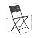 Casa si Gradina - Gradina si terasa - Mobilier exterior - Seturi mobila gradina - Set ratan de gradina 1+2, negru, FARUK - Infinity.ro