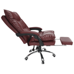 Casa si Gradina - Mobilier - Scaune si fotolii - Fotolii - Fotoliu de birou cu suport pentru picioare, piele ecologica bordo, DRAKE - Infinity.ro