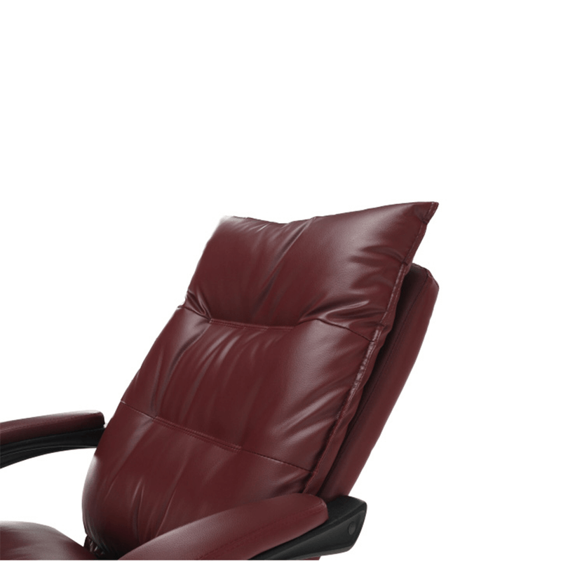 Casa si Gradina - Mobilier - Scaune si fotolii - Fotolii - Fotoliu de birou cu suport pentru picioare, piele ecologica bordo, DRAKE - Infinity.ro