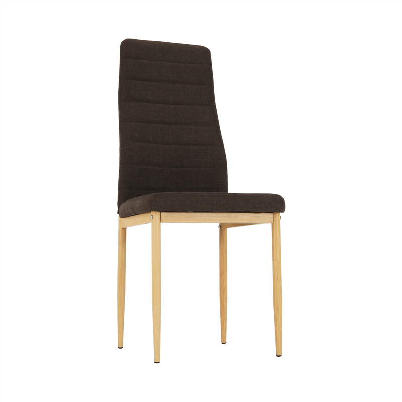 Casa si Gradina - Mobilier - Scaune si fotolii - Scaune - Scaun, material textil maro inchis/cadru metalic fag, COLETA NOVA - Infinity.ro