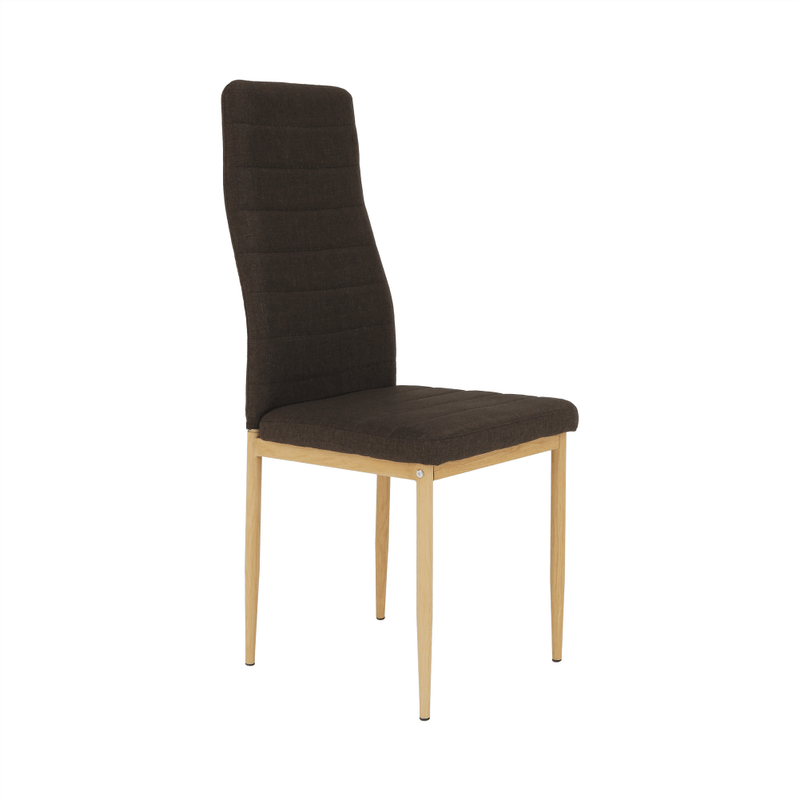 Casa si Gradina - Mobilier - Scaune si fotolii - Scaune - Scaun, material textil maro inchis/cadru metalic fag, COLETA NOVA - Infinity.ro