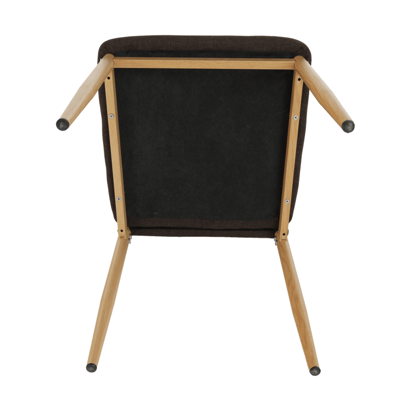 Casa si Gradina - Mobilier - Scaune si fotolii - Scaune - Scaun, material textil maro inchis/cadru metalic fag, COLETA NOVA - Infinity.ro